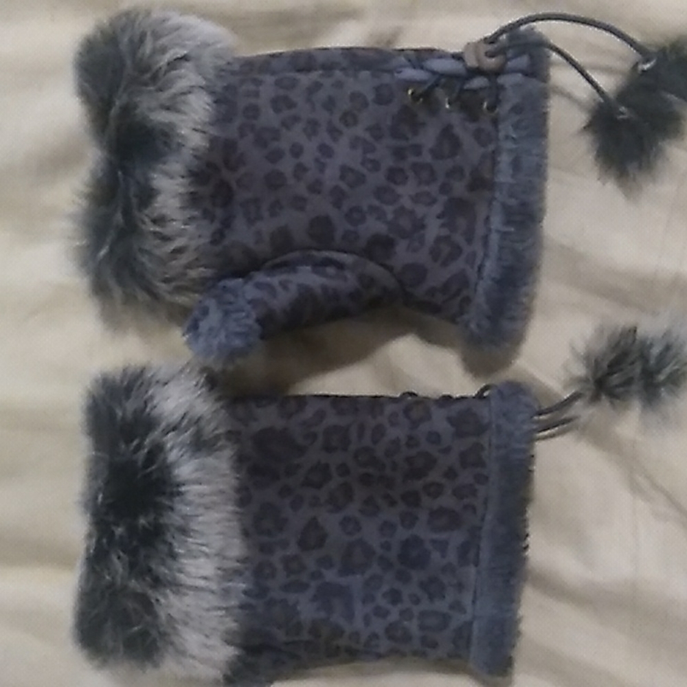 Real fur Fingerless gloves